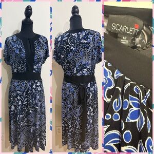 Scarlett Black and Blue Patterned Dress
